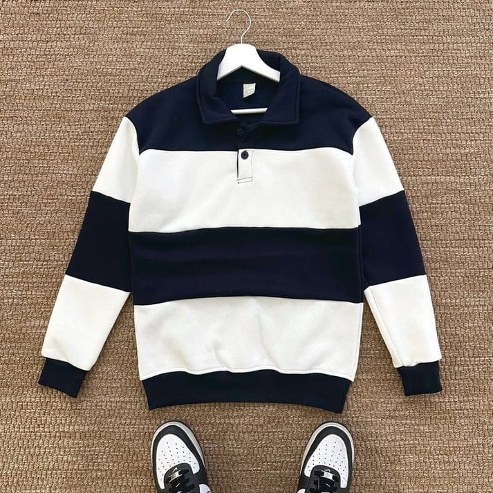 Turkish Fleece sweatshirts- White & Blue