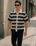 Uzbek Crochet shirt- Black
