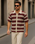 Uzbek Crochet shirt- Maroon