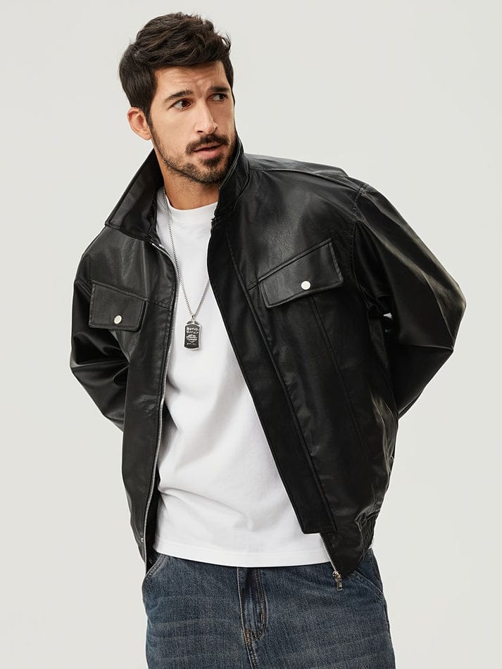 American motorcycle style outerwear (black)