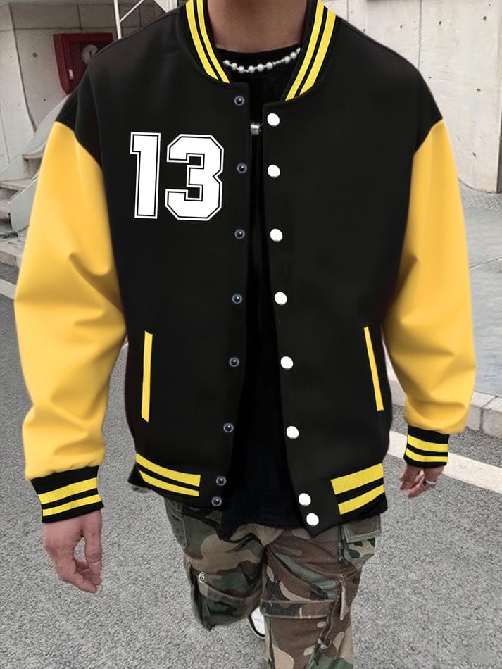 Vintage baseball Jacket (Yellow Black)